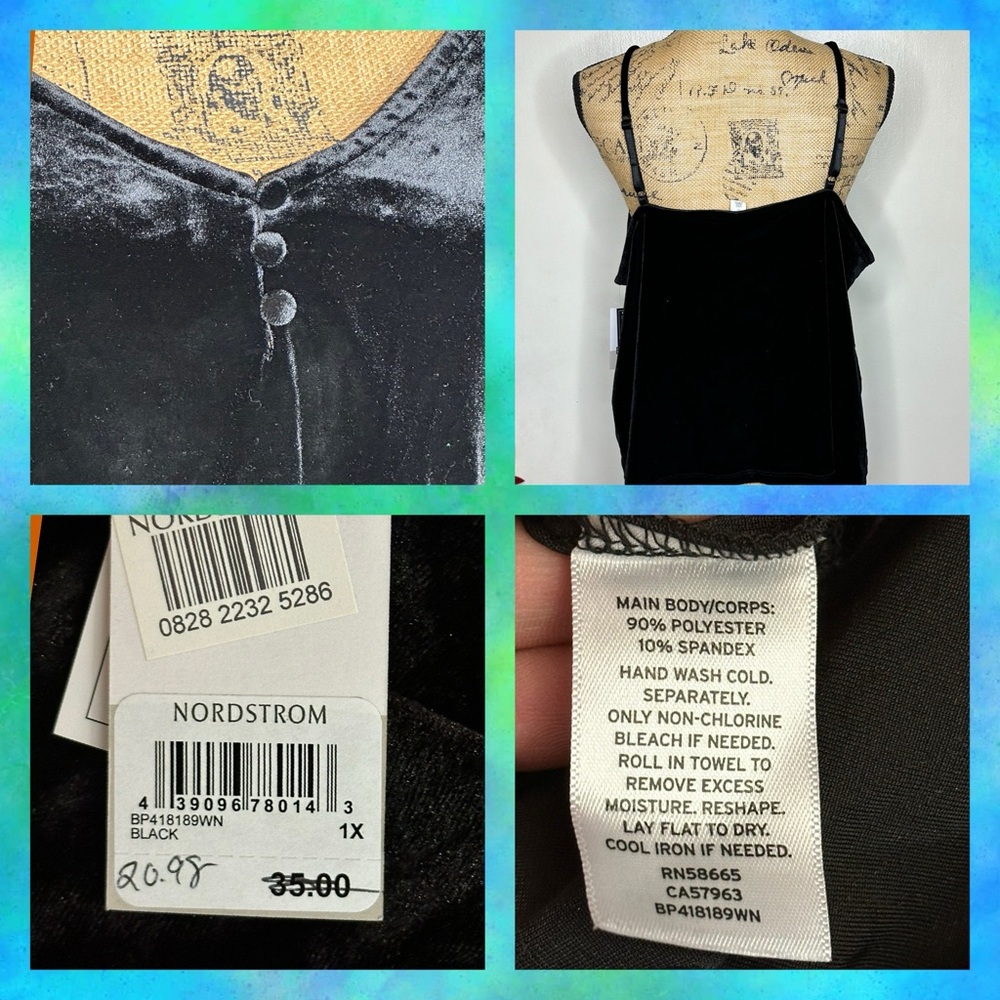 Velvet Cropped Cami - Picture 2 of 2